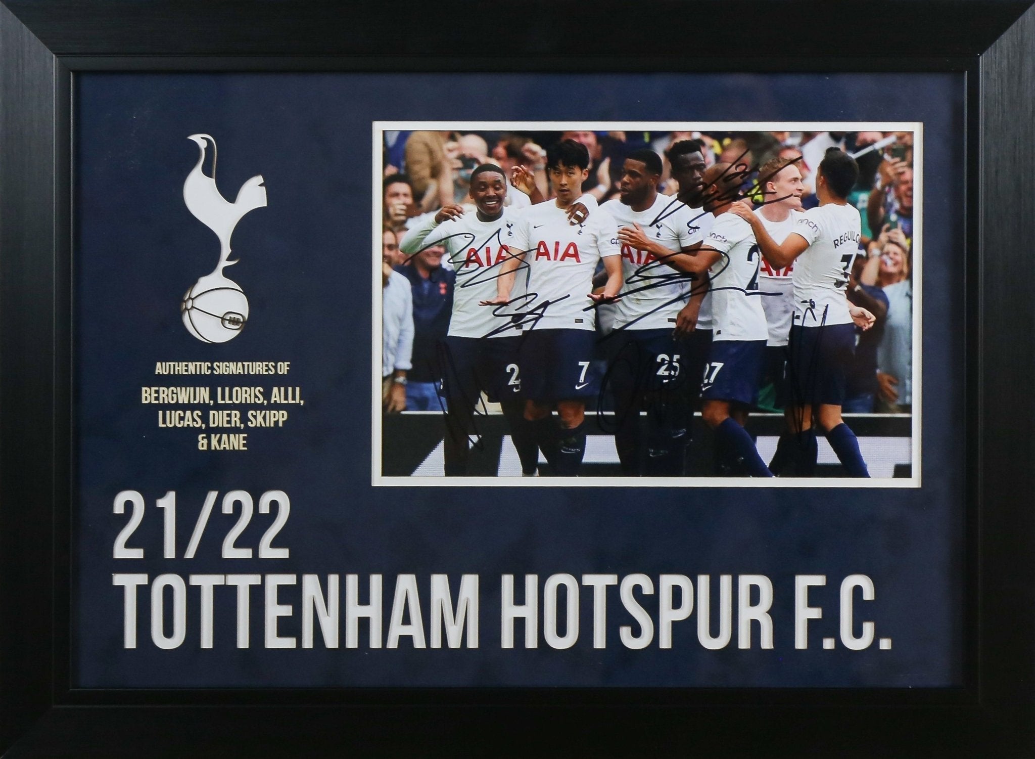 Multi Signed Spurs 2021/2022 12x8 Photograph Framed Display - Memorabilia Framers Shop